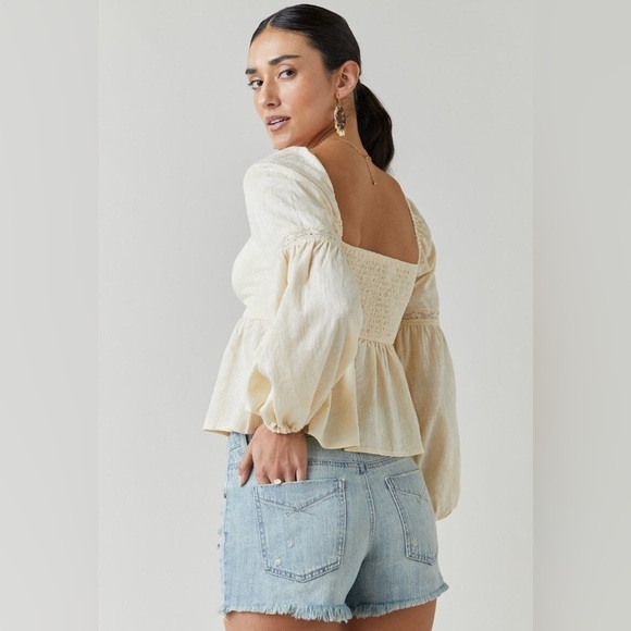 Altar'd State Tops - NWT Altar'd State Square Neck Ethereal‎ Cream Boho Peasant Top M